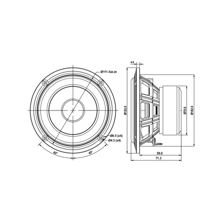 Głośnik SB Acoustics SB12PFCR25-8